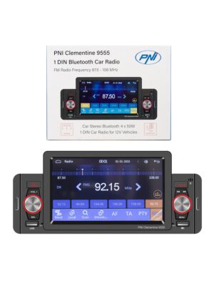 Auto MP5-soitin PNI Clementine 9555 1DIN näyttö 5 tuumaa 4 x 50W, Bluetooth, FM-radio, Carplay, RDS-toiminto