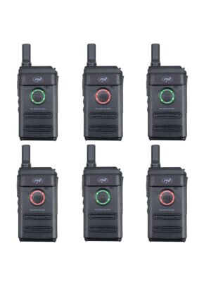 Sarja 6 kannettavaa radioasemaa PNI PMR R10 PRO, 446 MHz, 0,5 W, 16 ohjelmoitavaa kanavaa, 16 PMR ja 50 CTCSS ja 104 DCS-ääntä