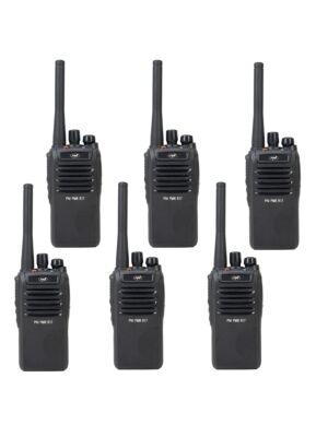 Sarja 6 kannettavaa radioasemaa PNI PMR R17 446MHz, 0,5W, 16 PMR-kanavaa ja 50 CTCSS- ja 104 DCS-ääntä, ohjelmoitava, Li-Ion