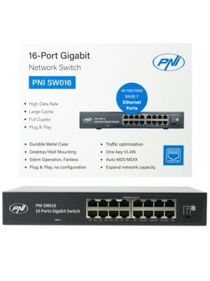 Kytkin PNI SW016, 16 x 10/100/1000 Mbps