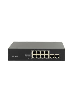 SWPOE182 POE PNI-kytkin, jossa on 8 POE-porttia ja 2 100 Mbps porttia